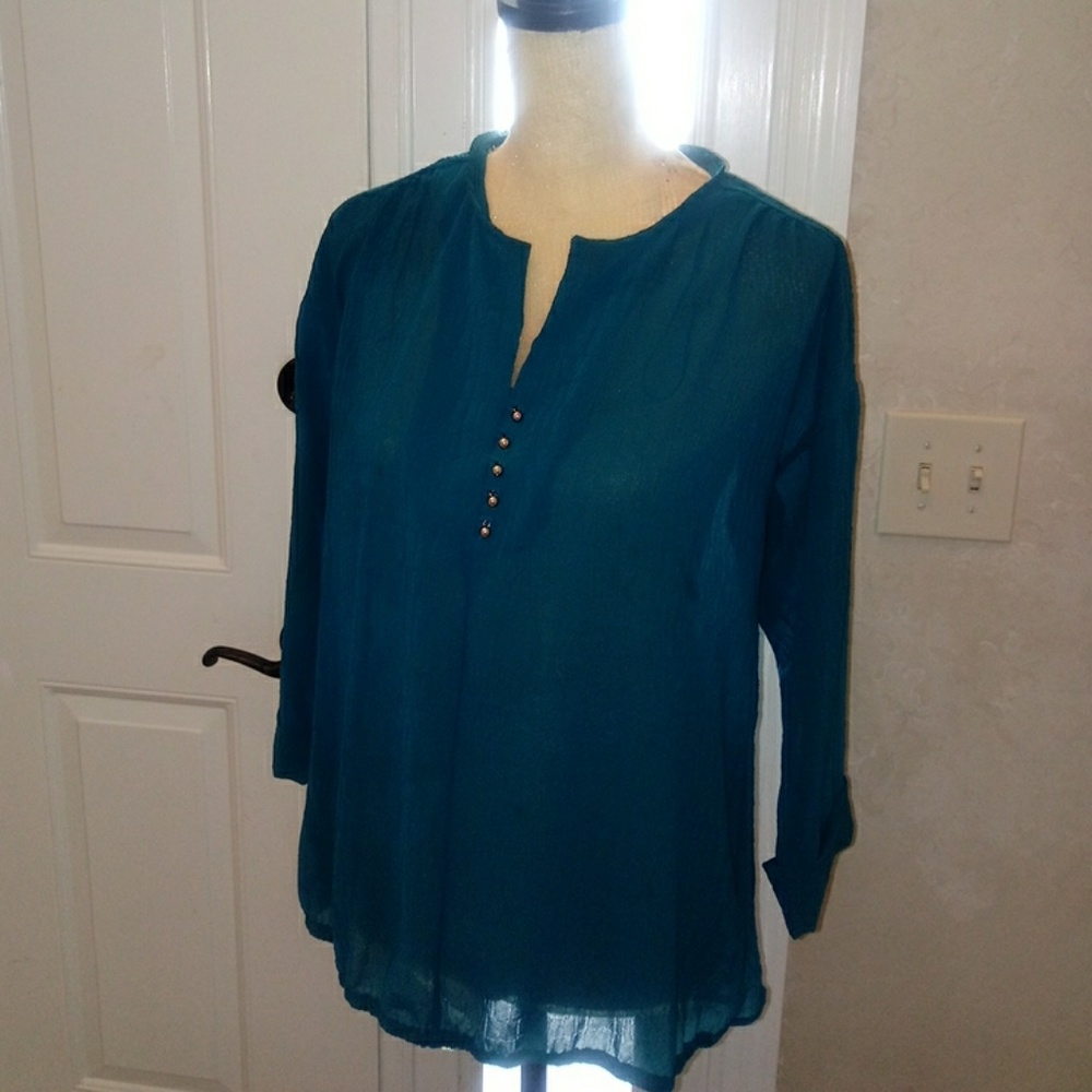 Sheer Blouse 3/4 sleeved